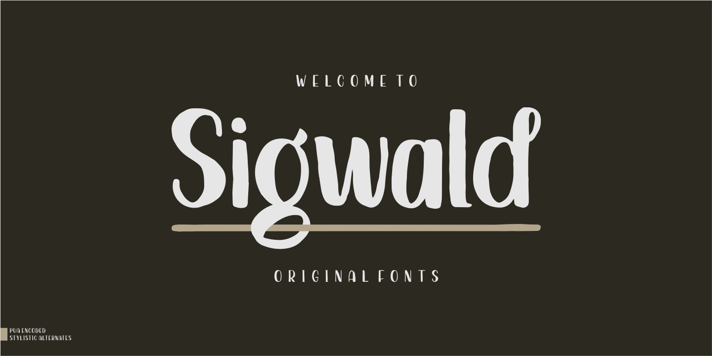 Пример шрифта Sigwald